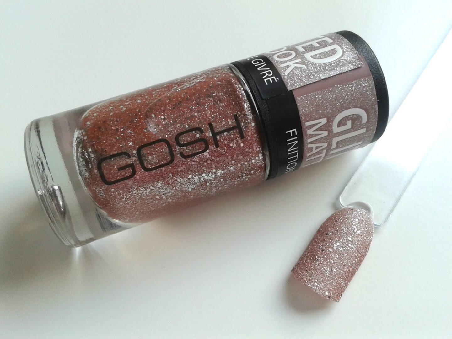 GOSH Frosted Sand Nail Lacquers Rose Review Swatch