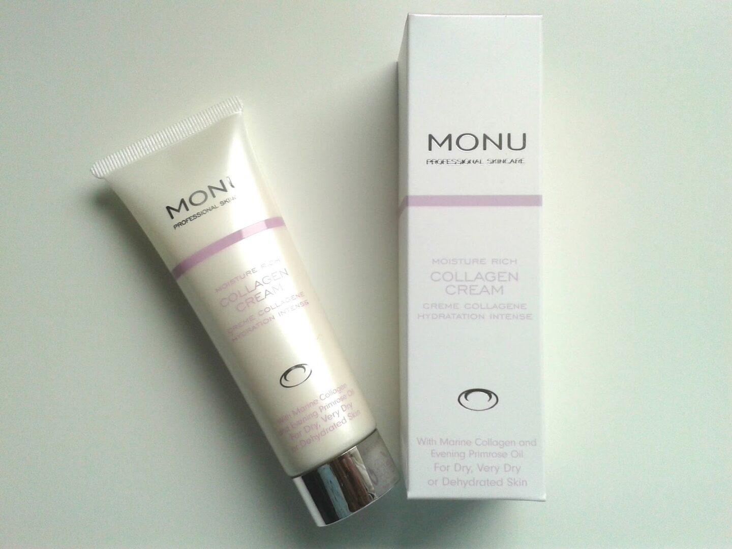 MONU Professional Skincare Collagen Cream Review Swatch