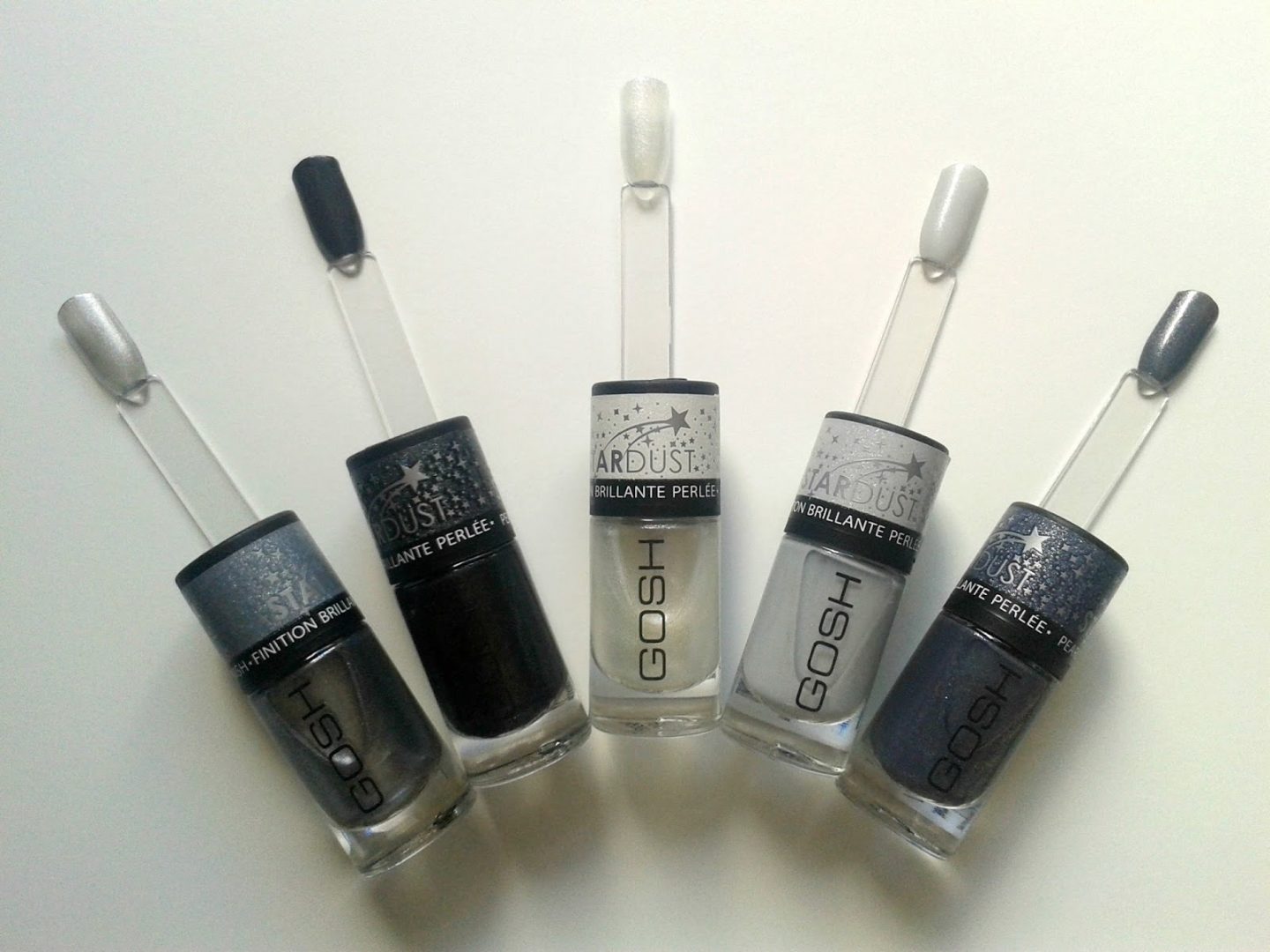 GOSH Stardust Nail Polishes Beauty Review Swatches Moonlight, Night Sky, Stardust, Milky Way, Million Stars