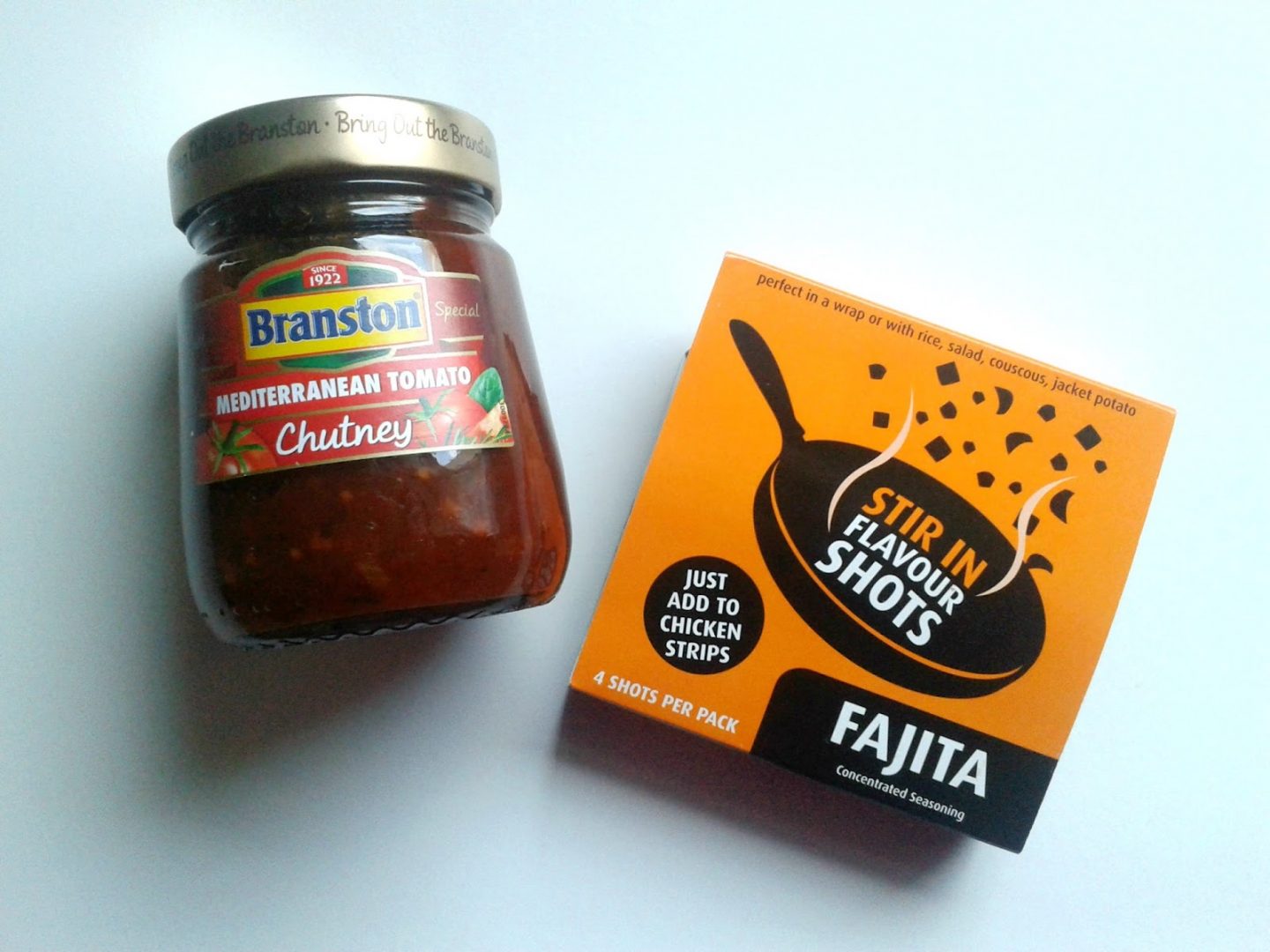 Winter Degustabox Branston Mediterranean Tomato Chutney Kent's Kitchen Fajita Concentrated Seasoning