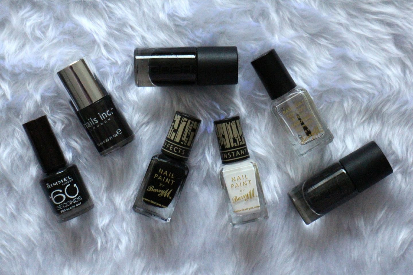 Black and white Nail Polish
