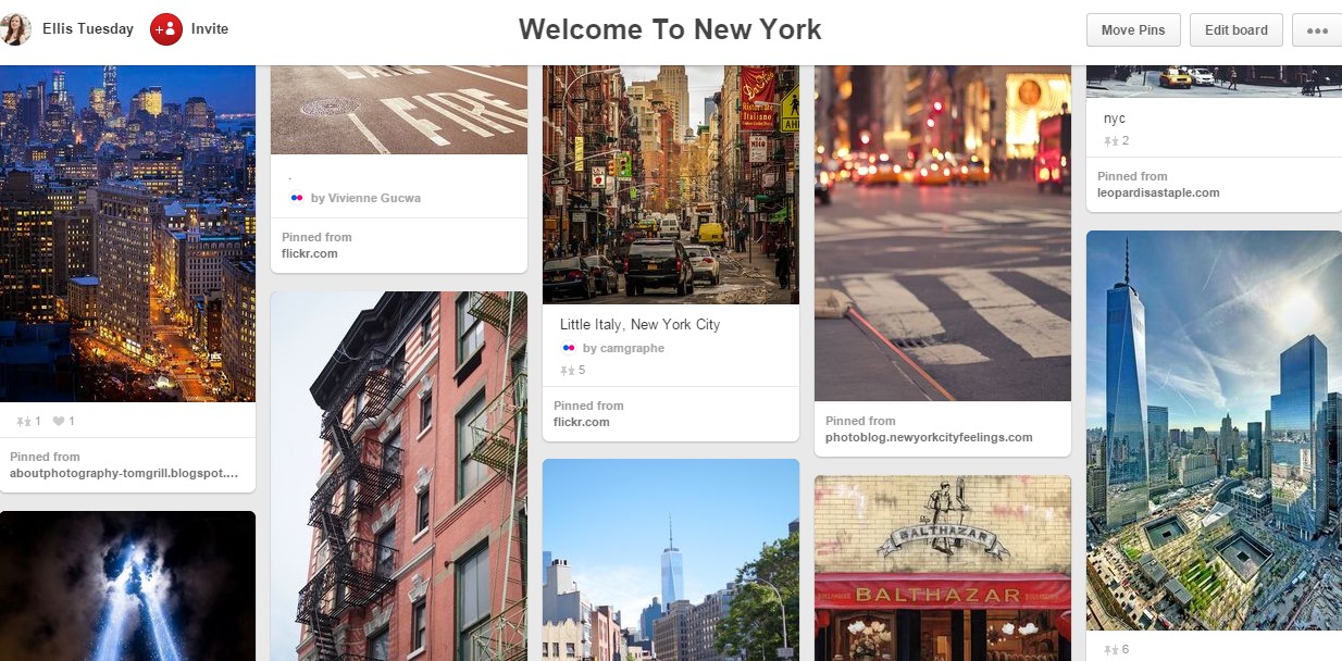 New York Travel Board Pinterest
