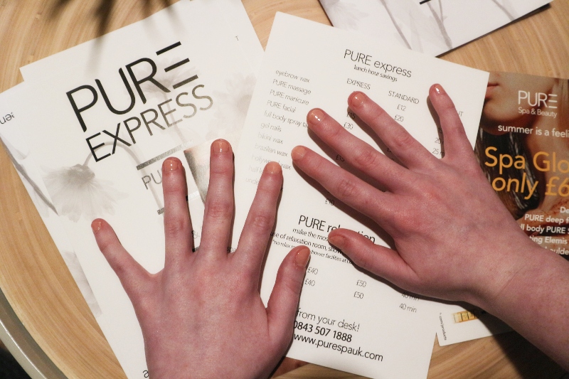 pure spa express manicure