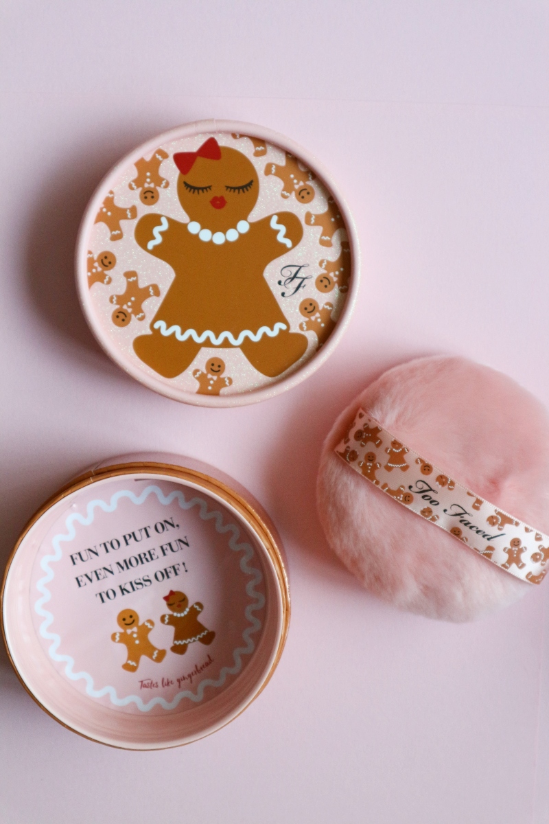 too faced gingerbread body shimmer review