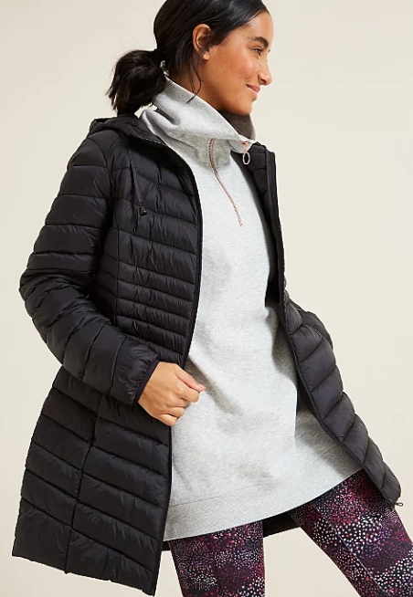 ladies packable padded coat