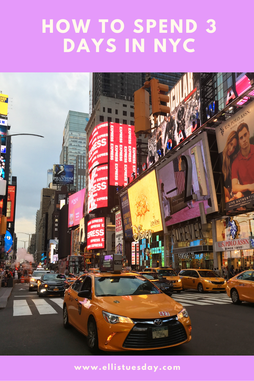 How much money should I take to New York for 3 days
