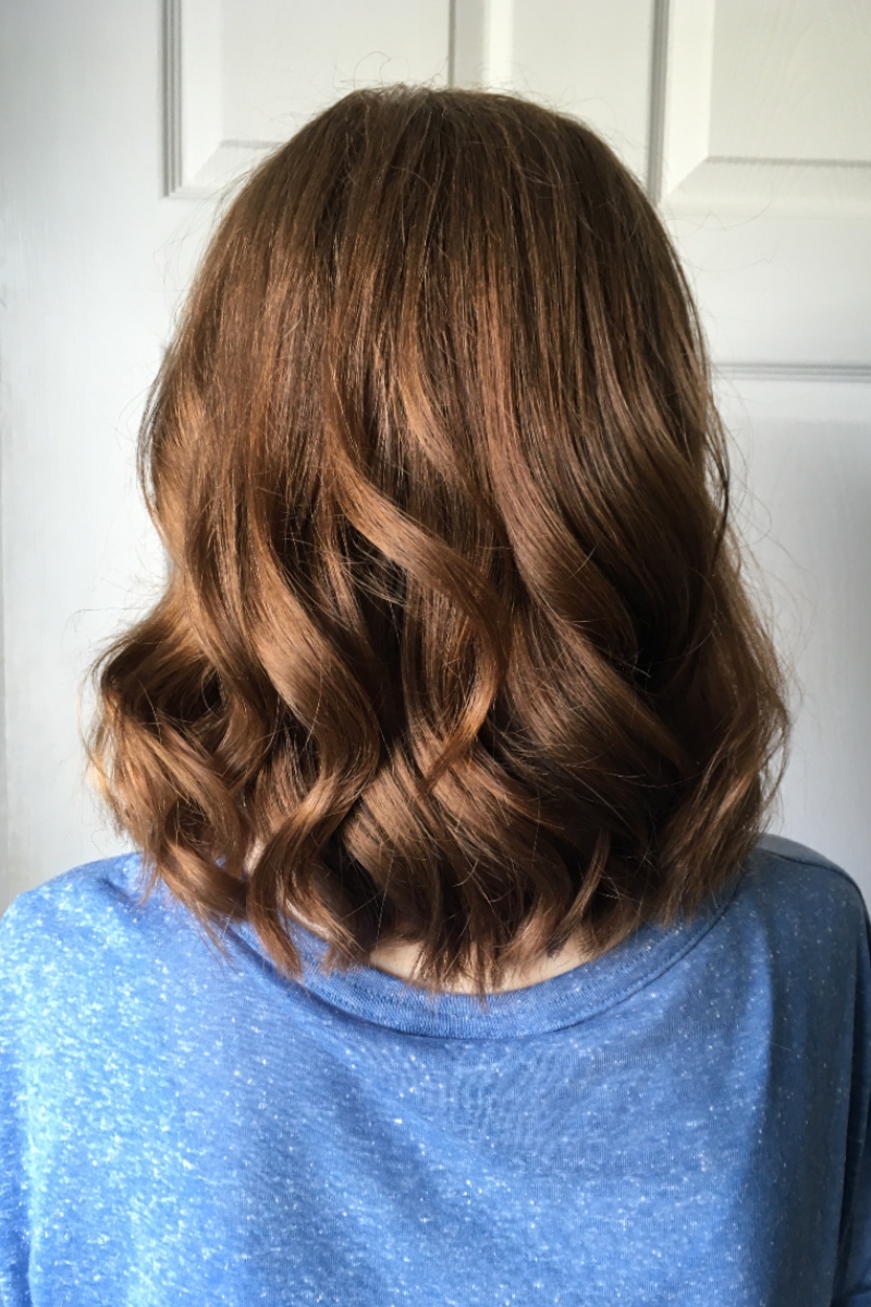 redhead lob haircut