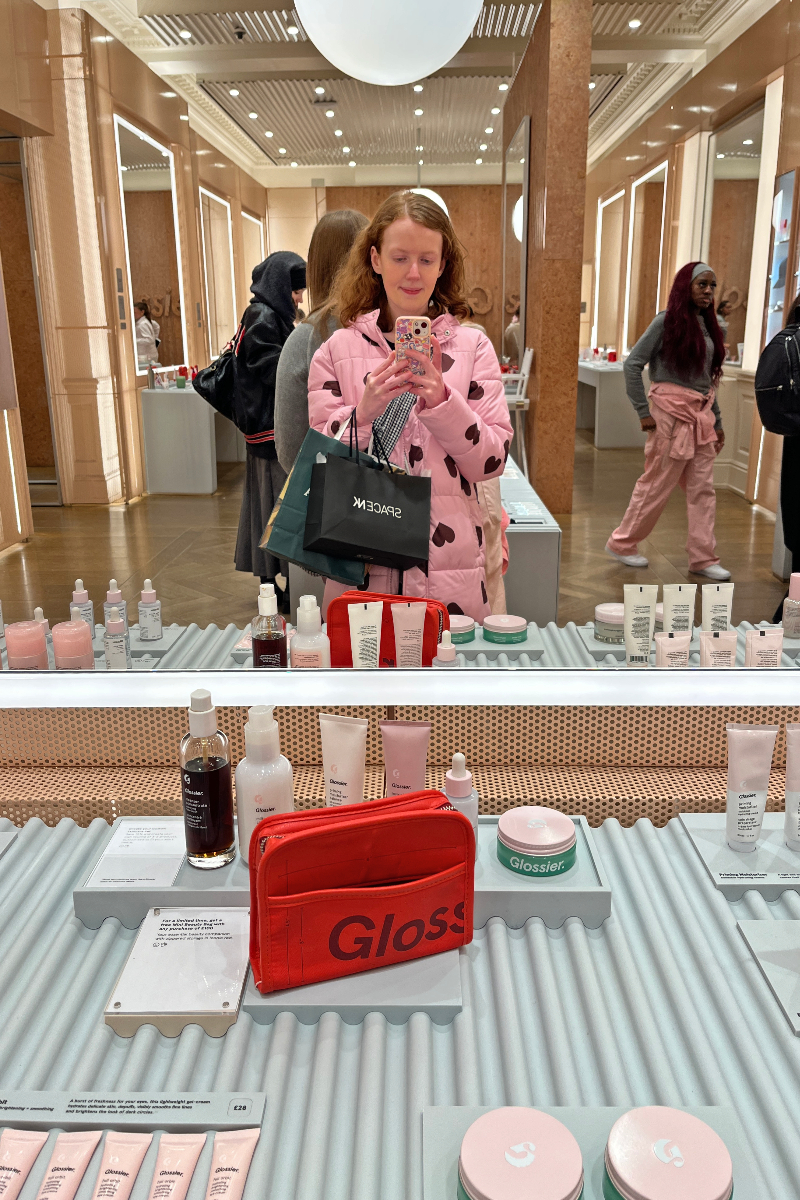 glossier covent garden shopping