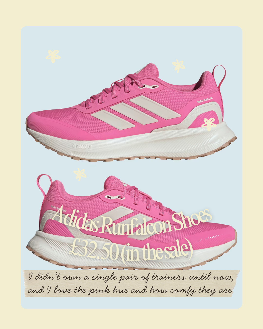 adidas pink runfalcon trainers