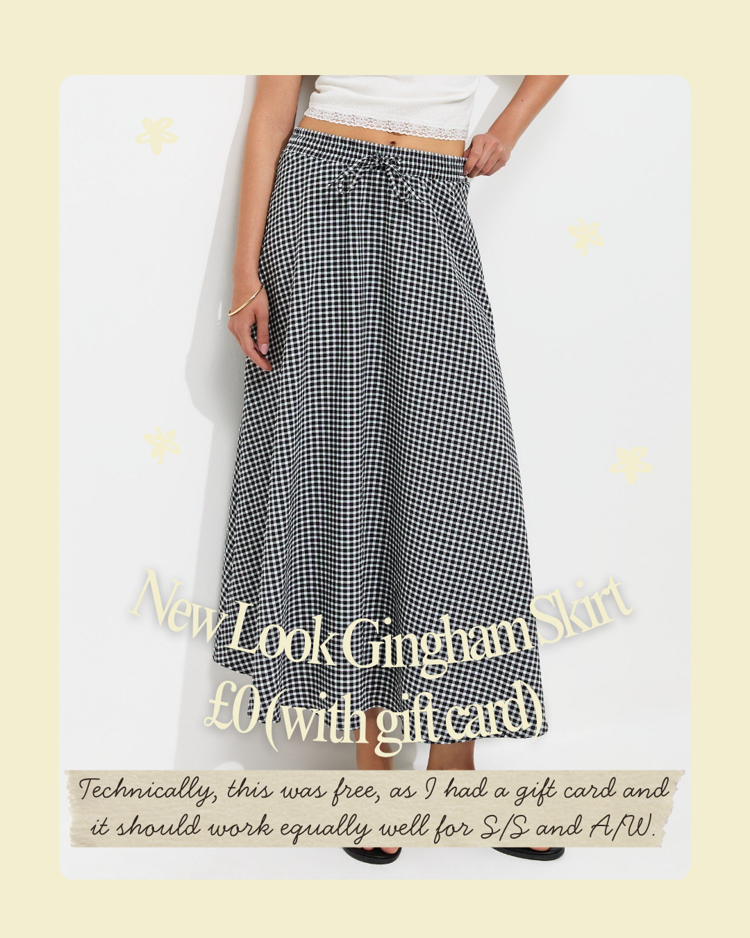 new look gingham skirt
