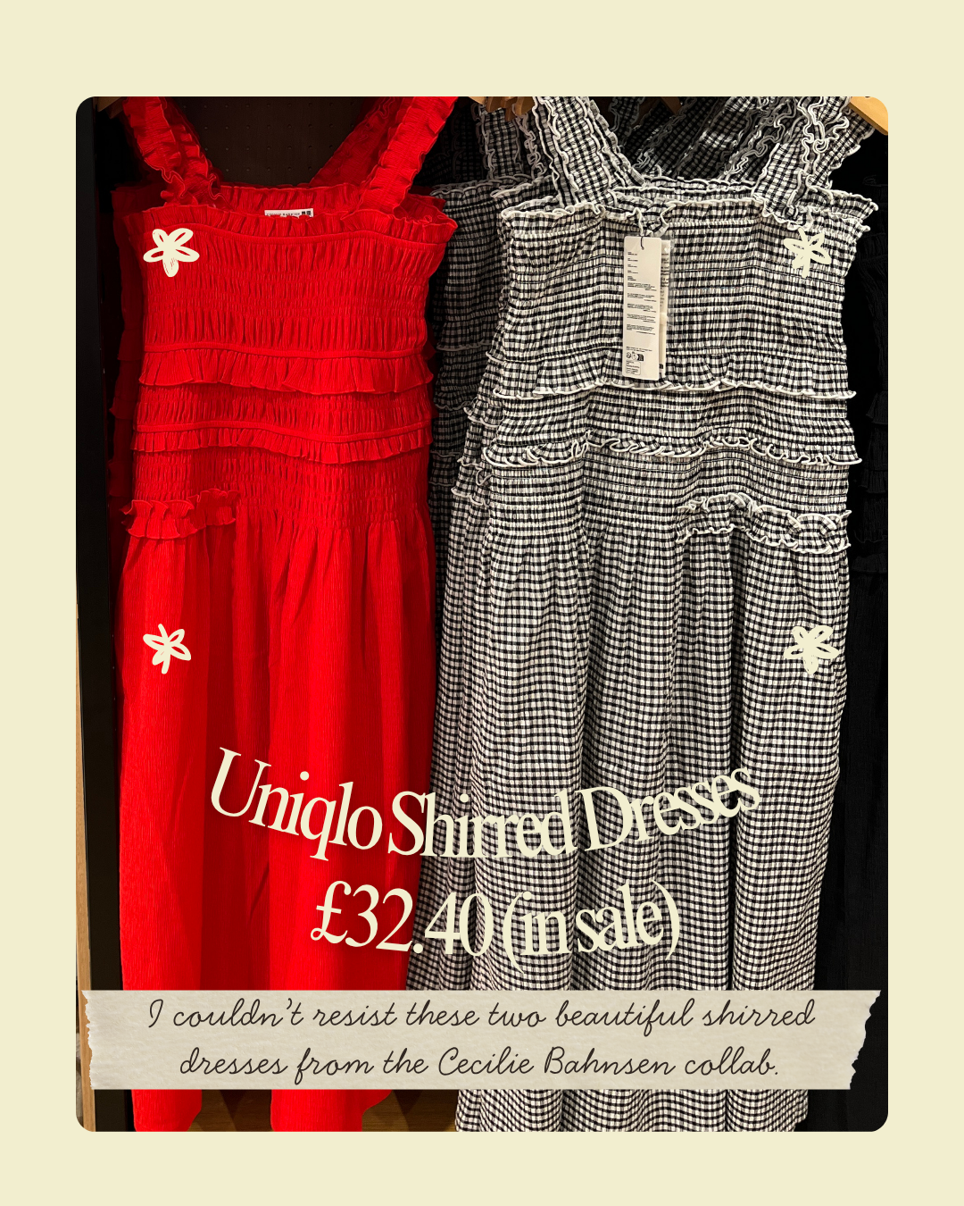 uniqlo cecilie bahnsen shirred dress